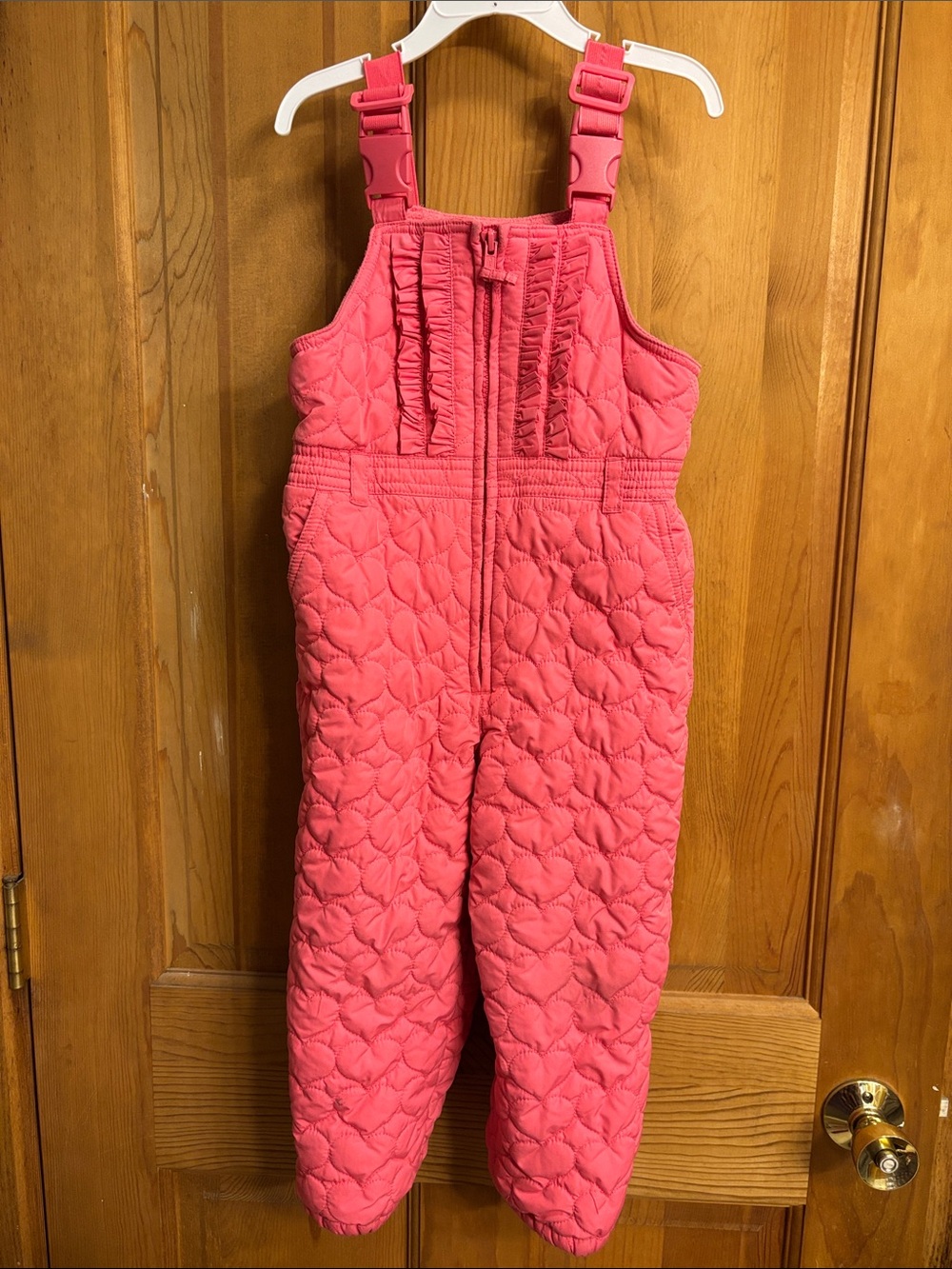 GAP Quilted Pink Snow Bib Overalls